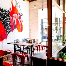 Inside the Little Mallop Street restaurant.