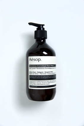 Aesop’s Reverence Aromatique Hand Wash is the brand’s most recognisable product.
