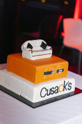 The birthday cake for Cusacks' centenary celebrations at the National Arboretum
