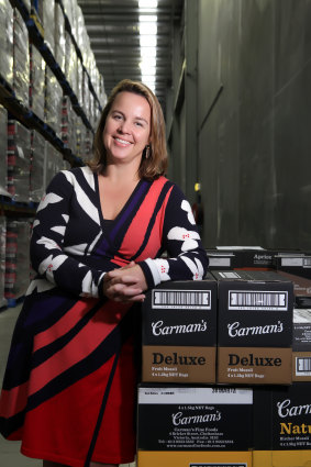 ‘They’ve rediscovered the joy of breakfast’: Carolyn Creswell at her company’s Melbourne warehouse.