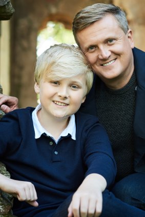 Singer Aled Jones, right and his son Lucas