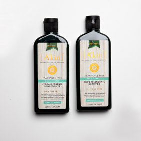 A’kin Hypoallergenic Shampoo and Conditioner, $15 each. 