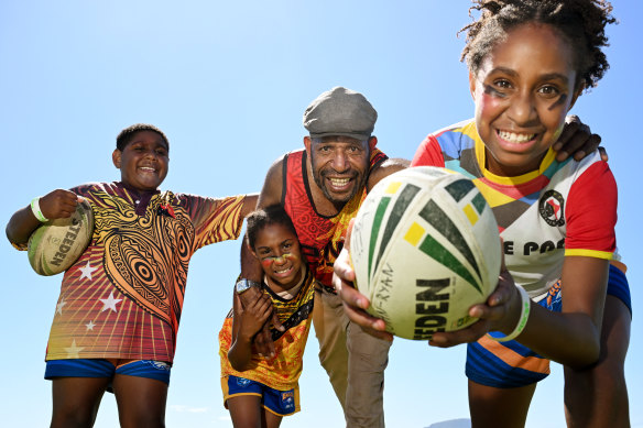 Milena and Martina Kewa want to play for the PNG side’s women’s team when they grow up.
