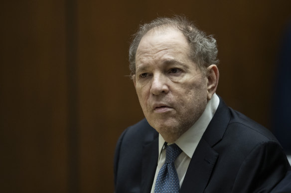 Former film producer Harvey Weinstein appears in court in Los Angeles, in 2022.