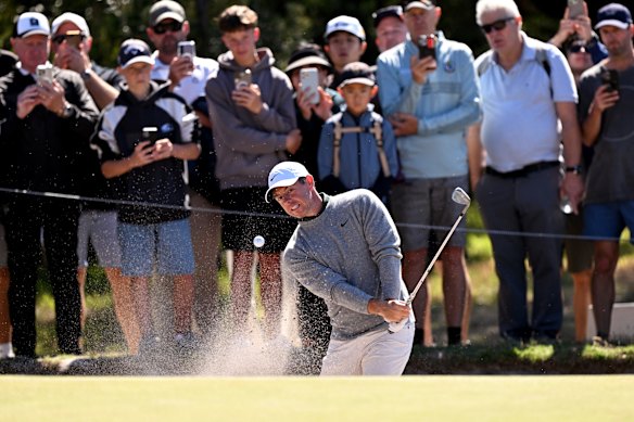 Rory McIlroy at the Pro-Am before the Australian Open at Royal Melbourne.