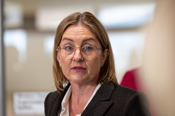 Victorian Premier Jacinta Allan on Monday.  The latest poll shows only one in four voters believe her government deserves another term.