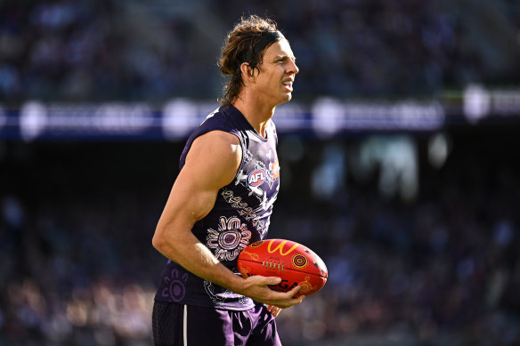 Josh Weddle has moddled parts of his game on Fremantle great and two-time Brownlow medallist Nat Fyfe.