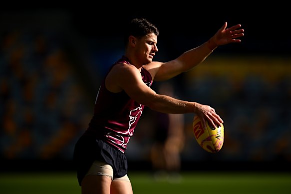 Dayne Zorko at a training session in Brisbane on Tuesday.
