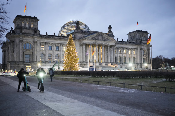 The Reichstag building at the German parliament, Bundestag, in Berlin.  The group planned to install its own government.