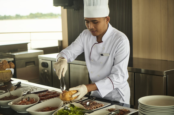 Onboard food and beverages are all-inclusive, so you can feast for breakfast, lunch and dinner.
