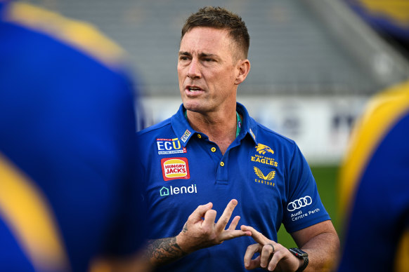 Jarrad Schofield is acting coach of West Coast.