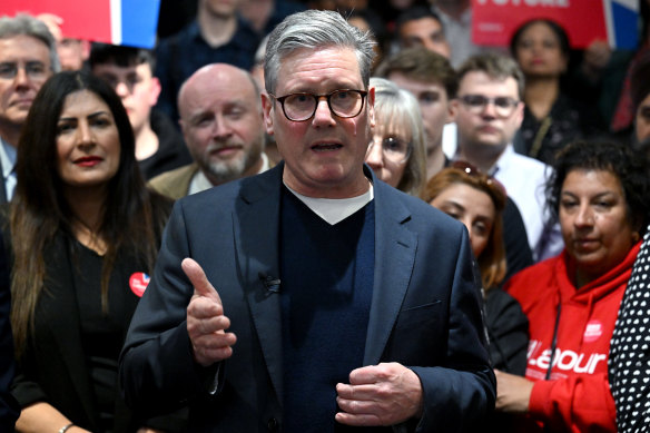 Labour leader Sir Keir Starmer speaks following Labour candidate for West Midlands Mayor Richard Parker’s victory in Birmingham.