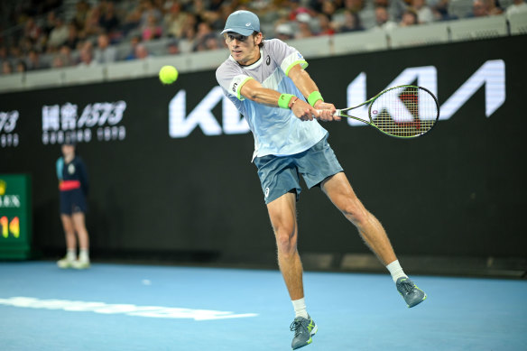 Alex de Minaur has powered through to the second round.