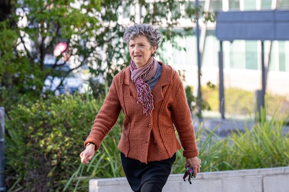 Prosecutor Nanette Rogers, SC, outside court on Friday.