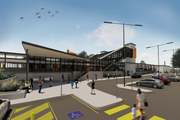 An image of the revamped Lindum train station in Brisbane’s south-east.