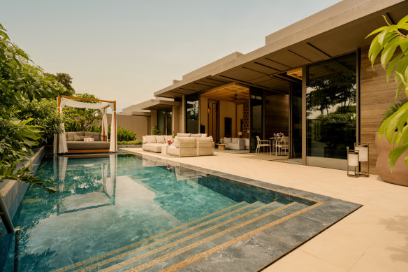Poolside calm.