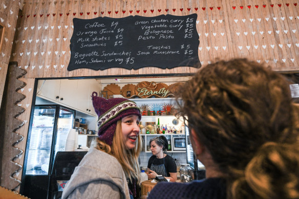 Feed for a fiver: the specials board at the Heart of Carlton.