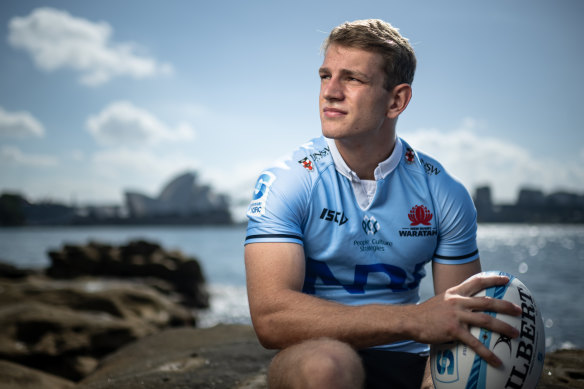 Max Jorgensen photographed after extending with RA and the Waratahs through to 2026.