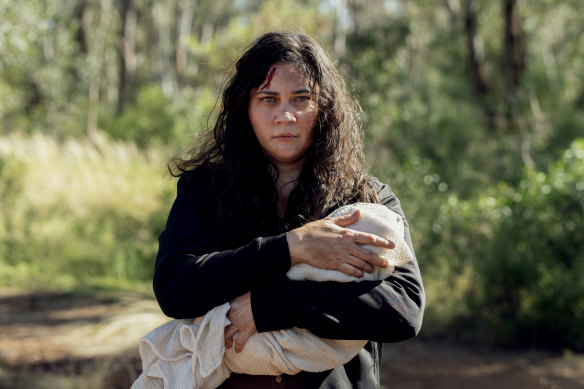 Shari Sebbens in The Moogai, one of the first supernatural horrors directed by a First Nations director.
