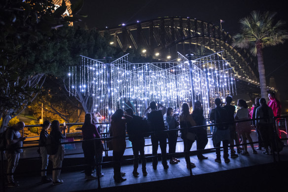 The opening night of Vivid festival in 2019.