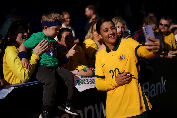 Sam Kerr and the Matildas will find out on Saturday who’s in their group for next year’s World Cup.