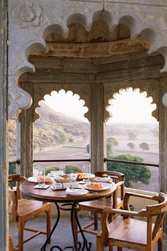 The view from Devigarh Palace, outside Udaipur.