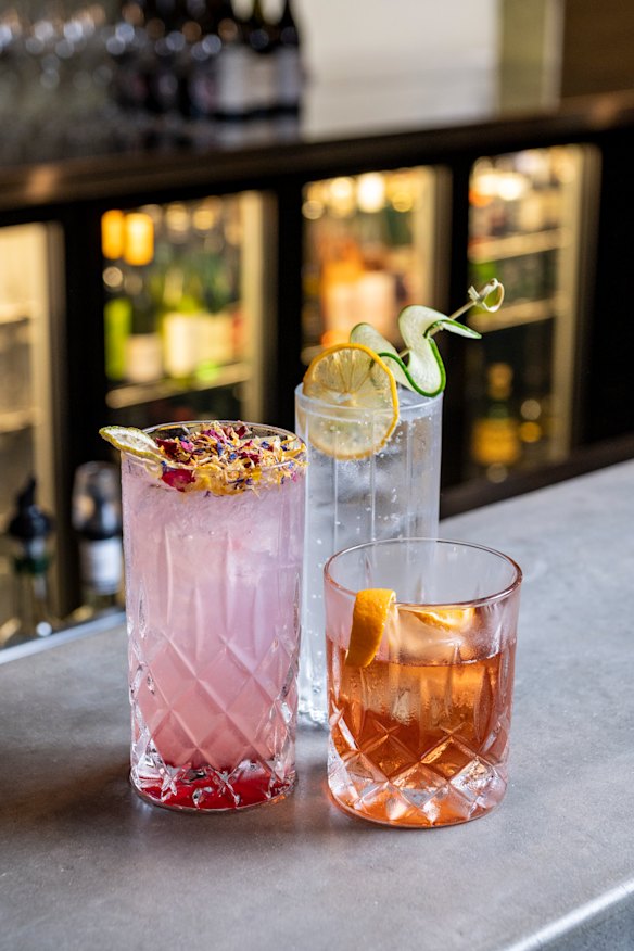 The menu includes cocktails and mocktails. 