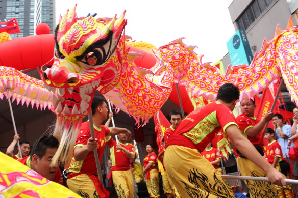 Lunar New Year celebrations in Chatswood.