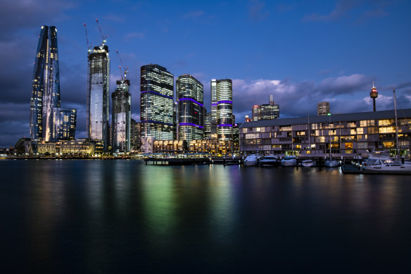 A view of Barangaroo from Pyrmont.