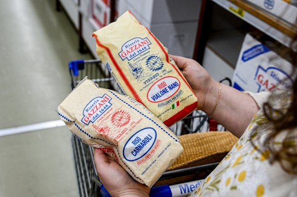 The Riseria Gazzani brand from near Verona is Julia’s favourite for cooking risotto (and it’s not arborio!).