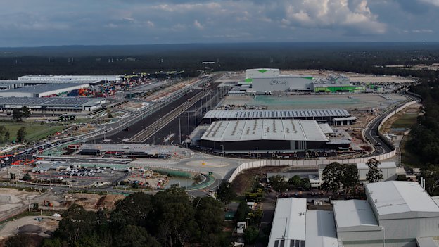 The vast Moorebank intermodal terminal in Sydney’s south-west.