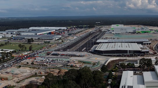 The vast Moorebank intermodal terminal in Sydney’s southwest.