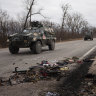The Ukrainian army on the outskirts of Sytniaky.