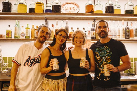 Maiz on Enmore Road, with owners (L-R) Juan Carlos Negrete, Marisa Negrete, Freija Brandie and Carlos Levet.