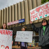 Protesters stamp their feet as another local post office gets the chop