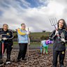 These students are ditching screens for boots and garden tools to dig up VCE success