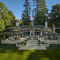 The main lodge building has been extended, with additional indoor and outdoor areas.
