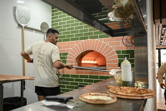 The new oven at Yum Yum.