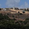 Homes and buildings in Lebanon seen from the Israeli town of Margaliyot, Israel