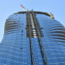 The Premier Tower construction site is shut down.