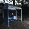 The bus stop where a woman tried to kidnap a nine-year-old girl from her grandmother.