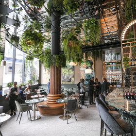 Inside the glamorous venue.