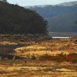 Cordeaux Dam is sitting on 40 per cent full, while the overall network of Sydney's dams is just below 54 per cent full. 