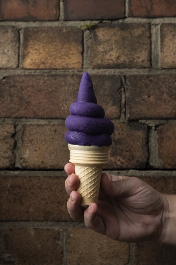 Purple ube soft-serve at Tita, Marrickville.