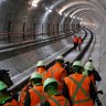Track-laying under Sydney harbour finished in key Metro tunnel