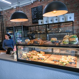 Inside the Carlton North shop.
