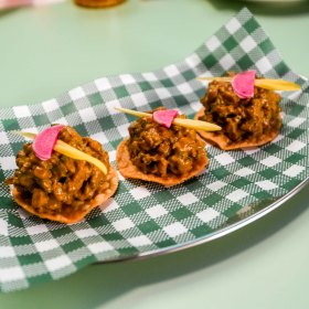 Kingfish tostaditas.