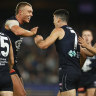 Blues blast Crows in dominant third term to move back into top four