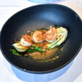 The scallops at the NGV's Garden Restaurant. 