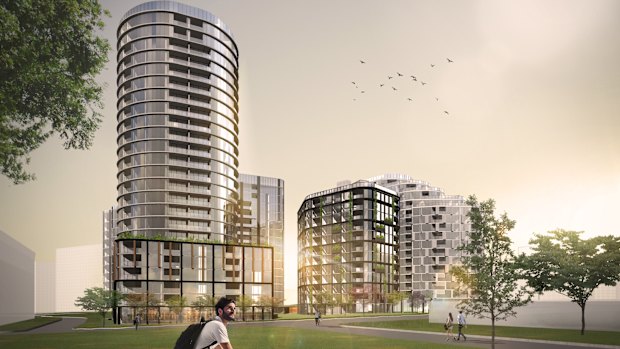 An artists impression of Geocon's Wova development in Woden. It was given the green light to start building next year. 